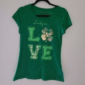 ROCKER GIRL st Patrick ' s day graphic t-shirt